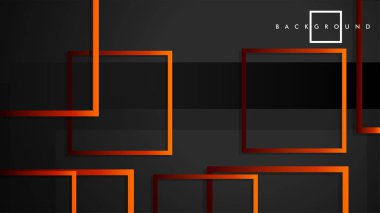 Vektör Modern Soyut Kareler Arka Planlar . siyah kırmızı turuncu degrade ile. eps 10 şablonu