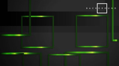 Vektör Modern Soyut Kareler Arka Planlar . siyah ve yeşil metal renk degradesi ile. eps 10 şablonu