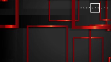 Vektör Modern Soyut Kareler Arka Planlar . siyah ve kırmızı metal renk degradesi ile. eps 10 şablonu