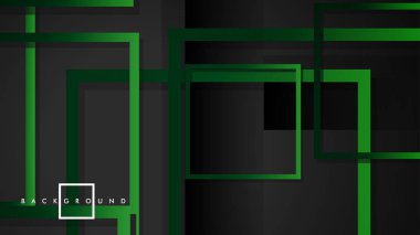 Vektör Modern Soyut Kareler Arka Planlar . siyah yeşil degrade ile. eps 10 şablonu