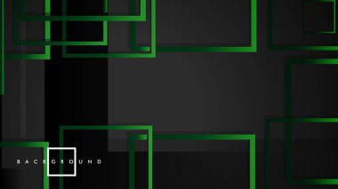 Vektör Modern Soyut Kareler Arka Planlar . siyah yeşil degrade ile. eps 10 şablonu