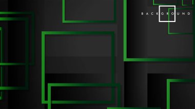 Vektör Modern Soyut Kareler Arka Planlar . siyah yeşil degrade ile. eps 10 şablonu