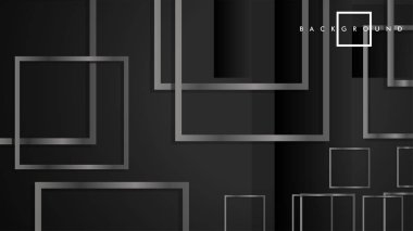 Vektör Modern Soyut Kareler Arka Planlar . siyah ve gri metal renk degradesi ile. eps 10 şablonu