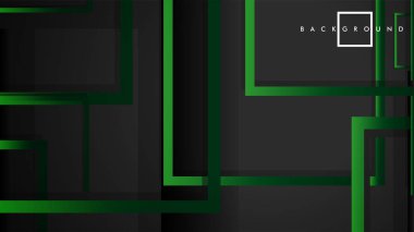 Vektör Modern Soyut Kareler Arka Planlar . siyah yeşil degrade ile. eps 10 şablonu