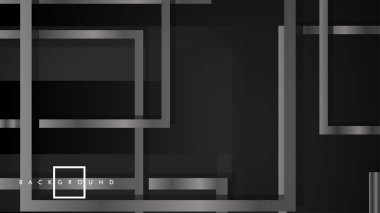 Vektör Modern Soyut Kareler Arka Planlar . siyah ve gri metal renk degradesi ile. eps 10 şablonu