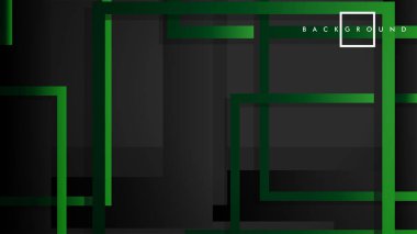 Vektör Modern Soyut Kareler Arka Planlar . siyah yeşil degrade ile. eps 10 şablonu
