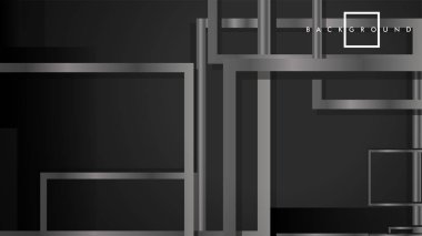 Lüks parlak gri kare ile soyut metal vektör arka plan