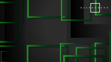 Vektör Modern Soyut Kareler Arka Planlar . siyah yeşil degrade ile. eps 10 şablonu