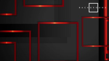 Vektör Modern Soyut Kareler Arka Planlar . siyah ve kırmızı metal renk degradesi ile. eps 10 şablonu