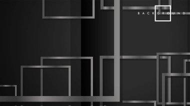 Vektör Modern Soyut Kareler Arka Planlar . siyah ve gri metal renk degradesi ile. eps 10 şablonu