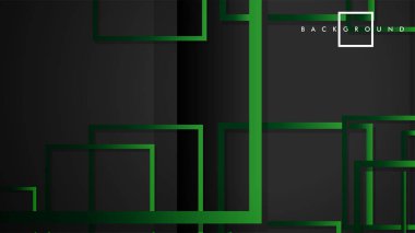 Vektör Modern Soyut Kareler Arka Planlar . siyah yeşil degrade ile. eps 10 şablonu