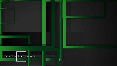 Vektör Modern Soyut Kareler Arka Planlar . siyah yeşil degrade ile. eps 10 şablonu