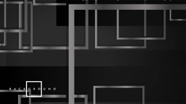 Lüks parlak gri kare ile soyut metal vektör arka plan