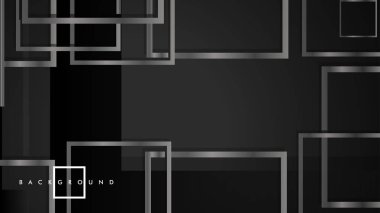 Vektör Modern Soyut Kareler Arka Planlar . siyah ve gri metal renk degradesi ile. eps 10 şablonu