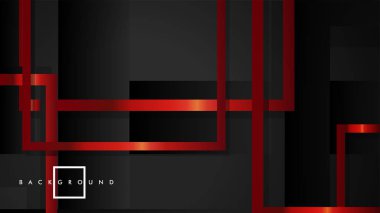 Vektör Modern Soyut Kareler Arka Planlar . siyah ve kırmızı metal renk degradesi ile. eps 10 şablonu