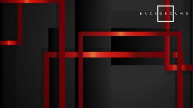 Vektör Modern Soyut Kareler Arka Planlar . siyah ve kırmızı metal renk degradesi ile. eps 10 şablonu