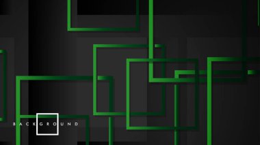 Vektör Modern Soyut Kareler Arka Planlar . siyah yeşil degrade ile. eps 10 şablonu