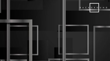 Lüks parlak gri kare ile soyut metal vektör arka plan