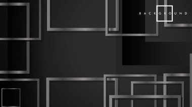 Vektör Modern Soyut Kareler Arka Planlar . siyah ve gri metal renk degradesi ile. eps 10 şablonu
