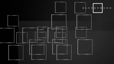 Vektör Modern Soyut Kareler Arka Planlar . siyah ve gri metal renk degradesi ile. eps 10 şablonu