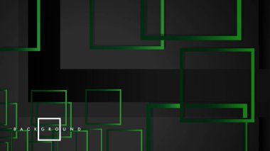 Vektör Modern Soyut Kareler Arka Planlar . siyah yeşil degrade ile. eps 10 şablonu