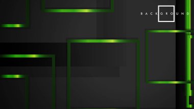 Vektör Modern Soyut Kareler Arka Planlar . siyah ve yeşil metal renk degradesi ile. eps 10 şablonu