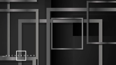 Vektör Modern Soyut Kareler Arka Planlar . siyah ve gri metal renk degradesi ile. eps 10 şablonu