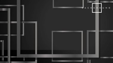 Vektör Modern Soyut Kareler Arka Planlar . siyah ve gri metal renk degradesi ile. eps 10 şablonu