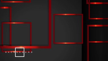 Vektör Modern Soyut Kareler Arka Planlar . siyah ve kırmızı metal renk degradesi ile. eps 10 şablonu