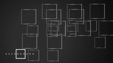 Vektör Modern Soyut Kareler Arka Planlar . siyah ve gri metal renk degradesi ile. eps 10 şablonu