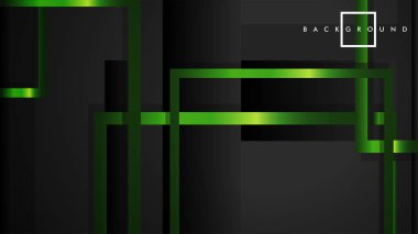 Vektör Modern Soyut Kareler Arka Planlar . siyah ve yeşil metal renk degradesi ile. eps 10 şablonu