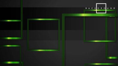 Vektör Modern Soyut Kareler Arka Planlar . siyah ve yeşil metal renk degradesi ile. eps 10 şablonu