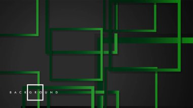 Vektör Modern Soyut Kareler Arka Planlar . siyah yeşil degrade ile. eps 10 şablonu