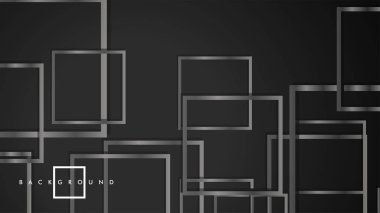 Vektör Modern Soyut Kareler Arka Planlar . siyah ve gri metal renk degradesi ile. eps 10 şablonu