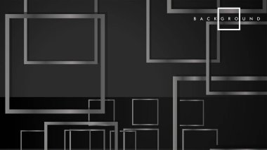 Vektör Modern Soyut Kareler Arka Planlar . siyah ve gri metal renk degradesi ile. eps 10 şablonu