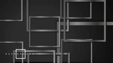 Lüks parlak gri kare ile soyut metal vektör arka plan
