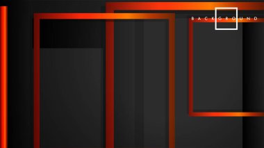 Vektör Modern Soyut Kareler Arka Planlar . siyah turuncu degrade ile. eps 10 şablonu