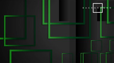 Vektör Modern Soyut Kareler Arka Planlar . siyah yeşil degrade ile. eps 10 şablonu