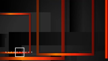 Vektör Modern Soyut Kareler Arka Planlar . siyah turuncu degrade ile. eps 10 şablonu