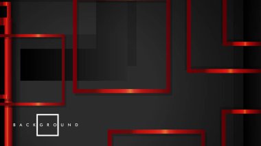 Vektör Modern Soyut Kareler Arka Planlar . siyah ve kırmızı metal renk degradesi ile. eps 10 şablonu