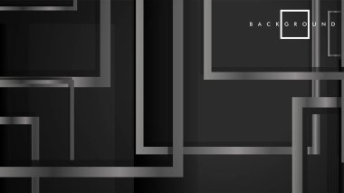 Lüks parlak gri kare ile soyut metal vektör arka plan