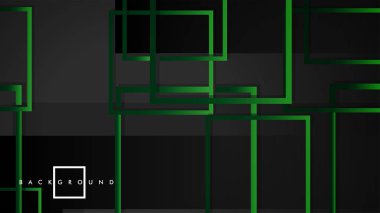 Vektör Modern Soyut Kareler Arka Planlar . siyah yeşil degrade ile. eps 10 şablonu