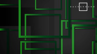 Vektör Modern Soyut Kareler Arka Planlar . siyah yeşil degrade ile. eps 10 şablonu