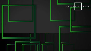 Vektör Modern Soyut Kareler Arka Planlar . siyah yeşil degrade ile. eps 10 şablonu