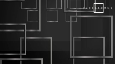 Vektör Modern Soyut Kareler Arka Planlar . siyah ve gri metal renk degradesi ile. eps 10 şablonu