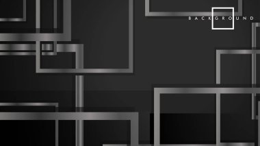Lüks parlak gri kare ile soyut metal vektör arka plan