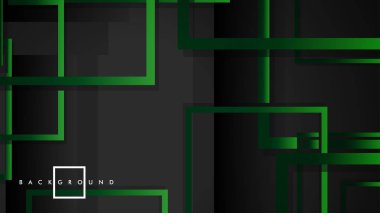 Vektör Modern Soyut Kareler Arka Planlar . siyah yeşil degrade ile. eps 10 şablonu