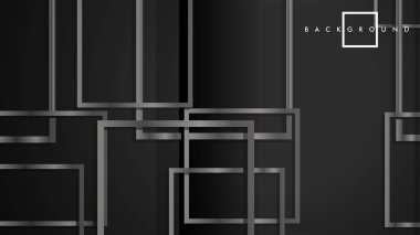 Vektör Modern Soyut Kareler Arka Planlar . siyah ve gri metal renk degradesi ile. eps 10 şablonu