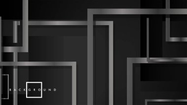 Vektör Modern Soyut Kareler Arka Planlar . siyah ve gri metal renk degradesi ile. eps 10 şablonu