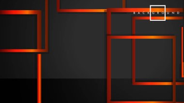 Vektör Modern Soyut Kareler Arka Planlar . siyah turuncu degrade ile. eps 10 şablonu